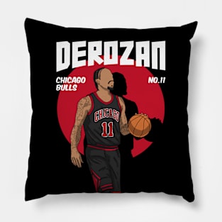 DeMar DeRozan Comic Style Art Pillow