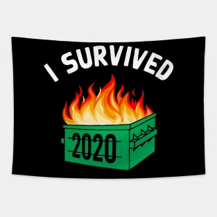 I Survived 2020 Dumpster Fire Bad Year Tapestry