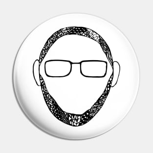 Bearded Glasses Pin