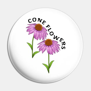 Cone Flowers Pin