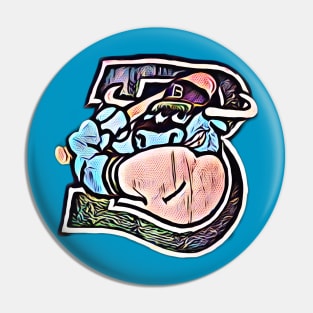 Bangor Blue Ox Baseball Pin