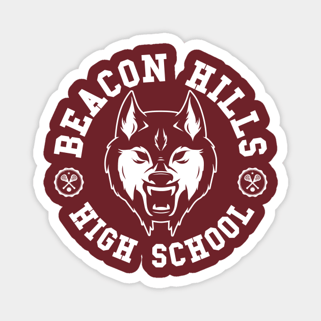 Beacon Hills Lahey 14 High School Lacrosse Magnet by TEEWEB