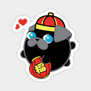 Poopy the Pug Puppy - Chinese New Year Magnet