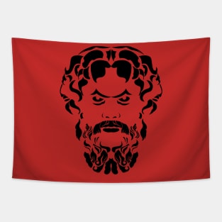 Zeus head illustration design Tapestry