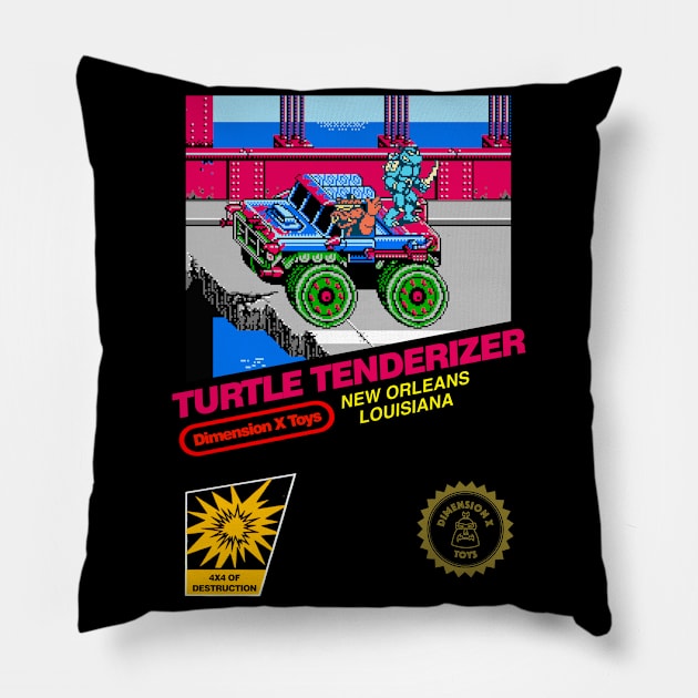 Turtle Tenderizer Pillow by dimensionxtoys