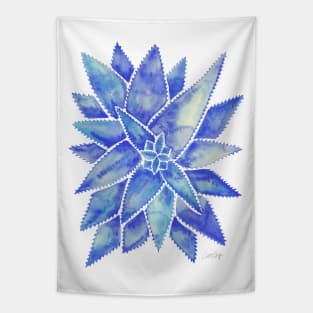 Blue Aloe Vera Tapestry