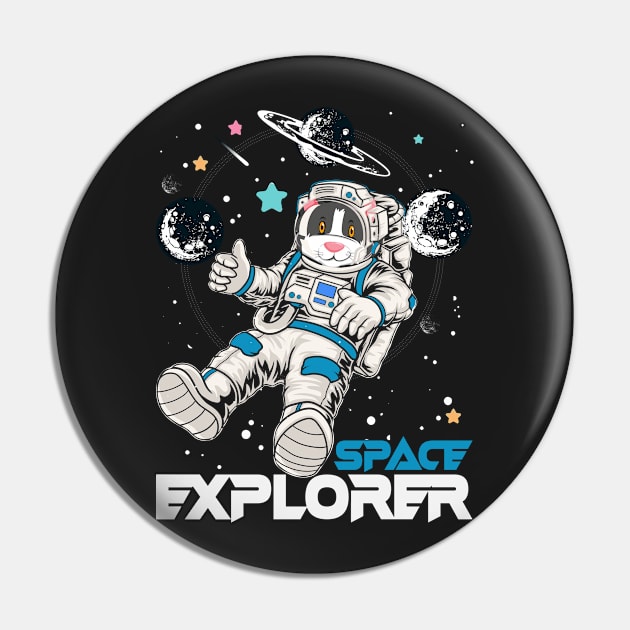 Cat space explorer Pin by D3monic