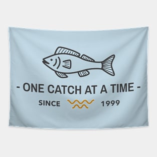 One Catch At A Time Fishing Tapestry