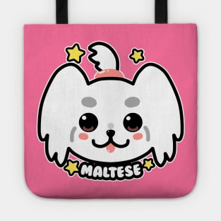 KAWAII Maltese Dog Face Tote