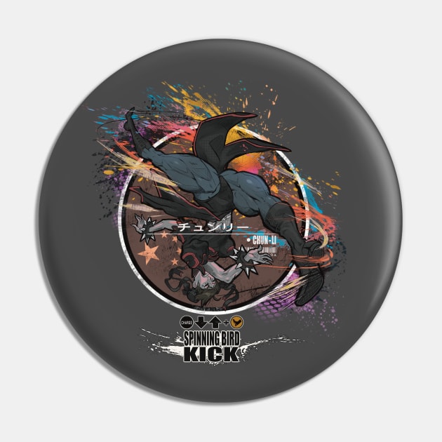 CHUN-LI: SPINNING BIRD KICK - BLACK Pin by JF Penworks