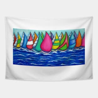 Rainbow Regatta Tapestry