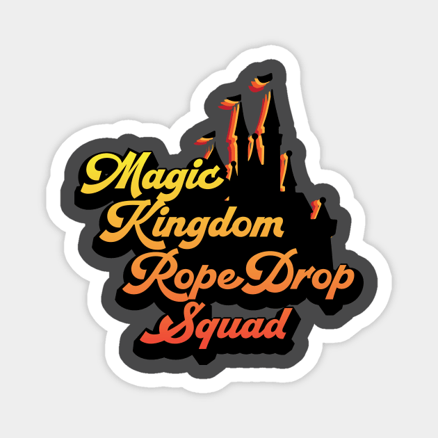 Magic Kingdom Rope Drop Squad Magnet by WearInTheWorld