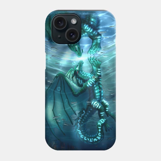 Wings of Fire - Fathom and Turtle Phone Case by Biohazardia