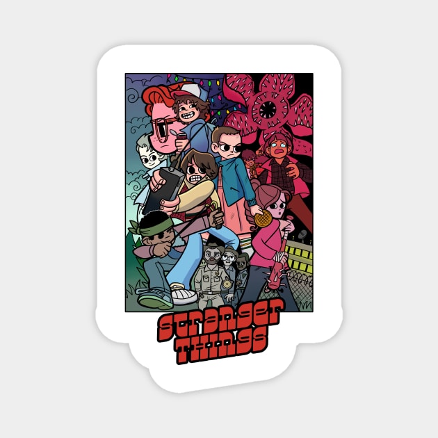 Stranger Things Vs The World Magnet by PinkInDetroit