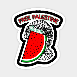 Watermelon Keffiyeh - Half Wrap - Free Palestine - Double-sided Magnet