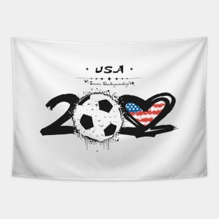 USA World Cup 2022, US Soccer American Flag Soccer Team 2022 Tapestry