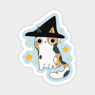 Cute Calico wizard cat Magnet