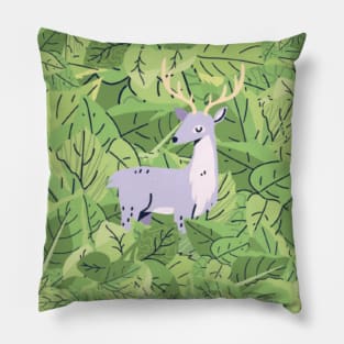 Deer in Leaves Pillow