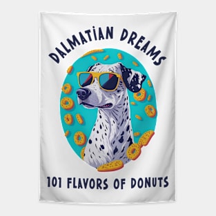 Dalmatian Dreams: 101 Flavors of Donuts! Tapestry