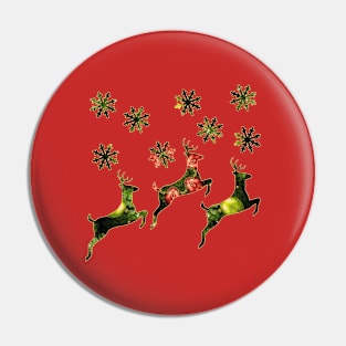 Christmas Decoration in Green and Red Pin