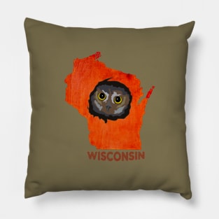 Outdoors Wisconsin Owl Pillow