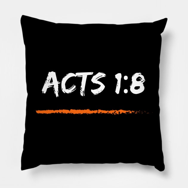 Acts 1:8 Bible Pillow by Zenflow