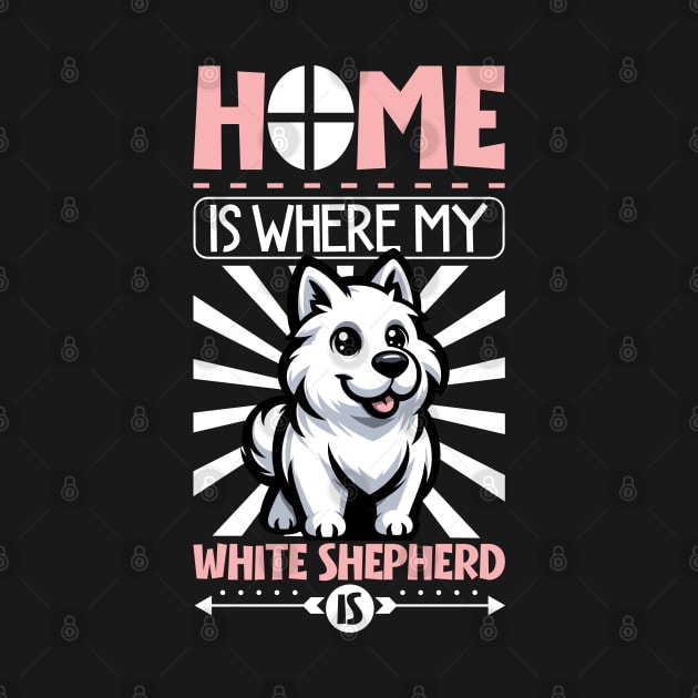 Home is with my White Shepherd by Modern Medieval Design