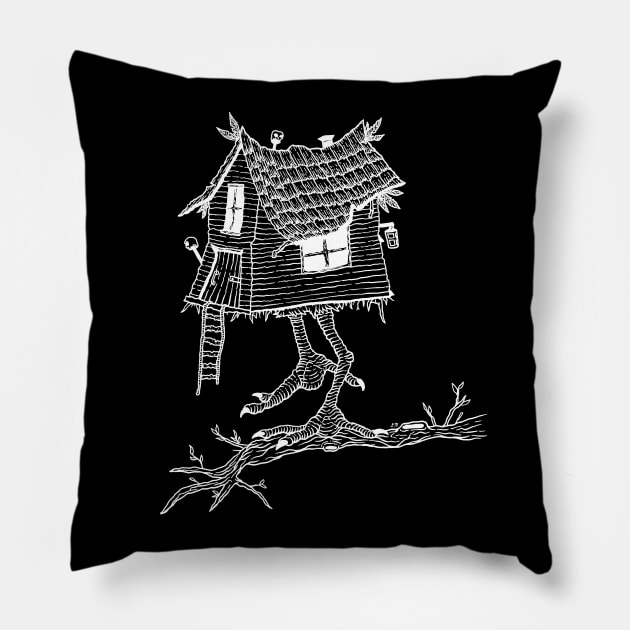 Baba Yaga House Pillow by LadyMorgan