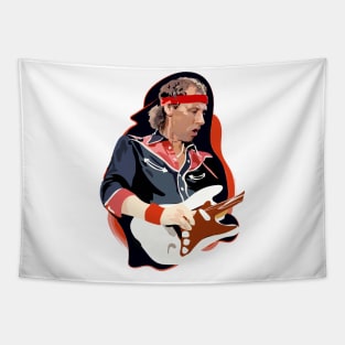 Knopfler with Guitar Tapestry