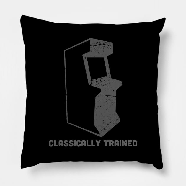 Classically Trained - Retro Arcade Game Pillow by Wizardmode