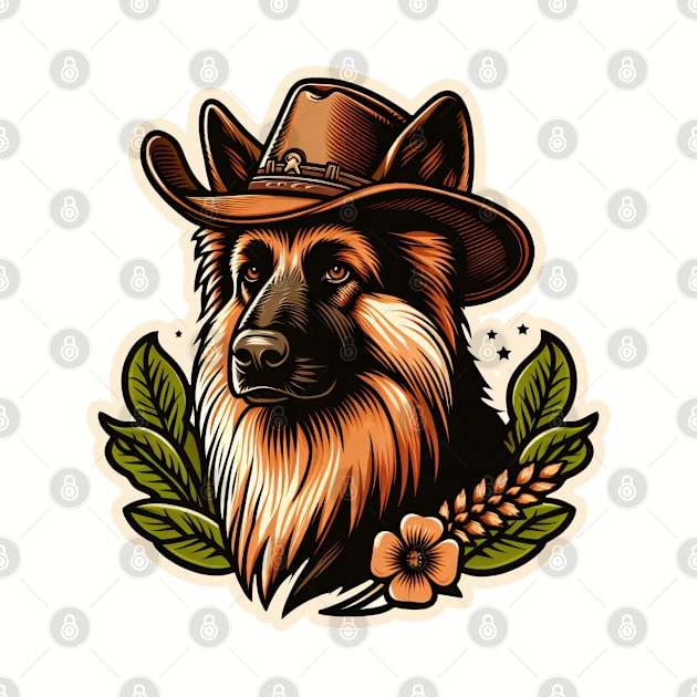 German Shepherd Cowboy by k9-tee