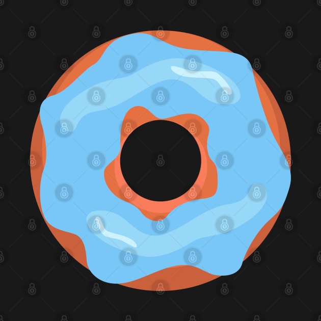 Donut with blue frosting by MickeyEdwards