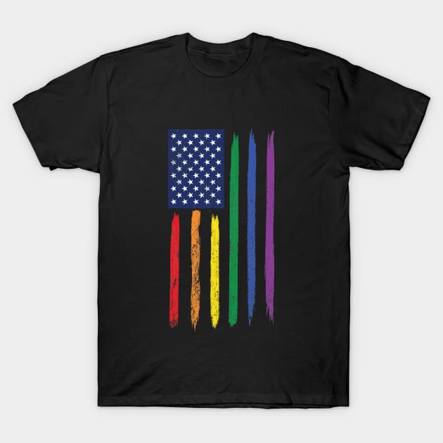 Rainbow Lgbt Usa Flag Gay Pride Gift T-Shirt Rainbow Lgbt Usa Flag Gay Pride Gift T-Shirt