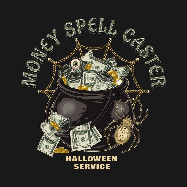 Witch cauldron with cash money by OA_Creation