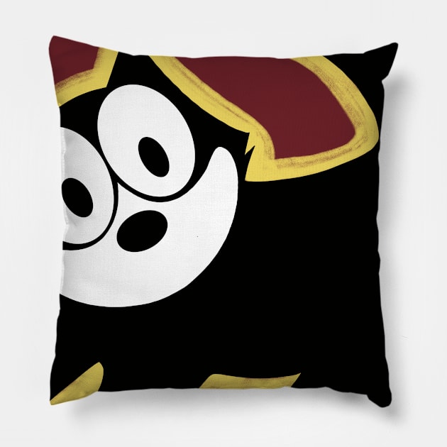 Felix king of the cats Pillow by BrokenBank