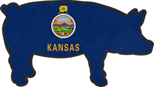 Kansas BBQ Pig Pride KS Magnet