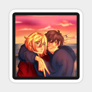 Ash and Eiji sunset Magnet