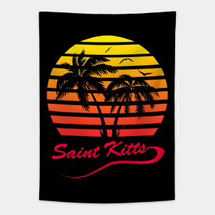 Saint Kitts 80s Sunset Tapestry