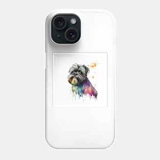 Affenpinscher Dog In Watercolor & Pen Phone Case