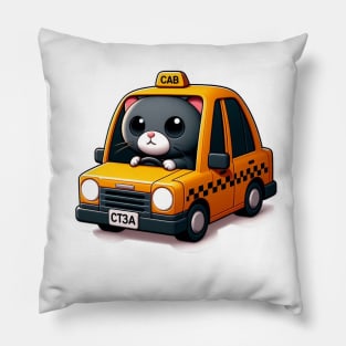 kitty the cabbie Pillow