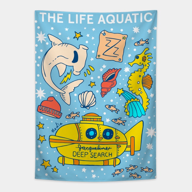 The Life Aquatic Tapestry by Nadia D