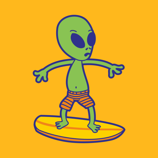 Space Series : Alien Surfing by heytiyok