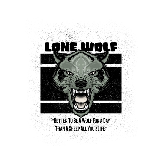 Lone Wolf by Tip Top Tee's