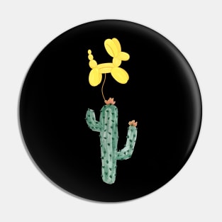 Cactus Yellow Dog Balloon Large Pin