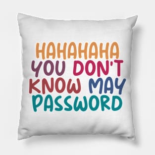 HAHAHA YOU DONT KNOW MY PASWORD Pillow