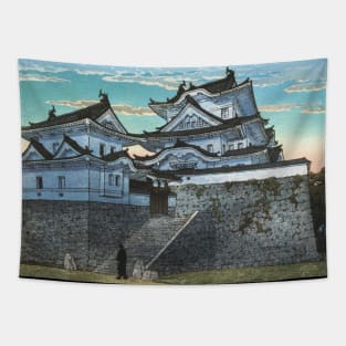 Hakuho Castle at Iga Ueno by Kawase Hasui Tapestry