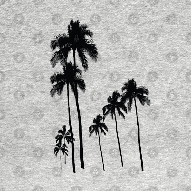 Discover Black Palms Palm Tree Silhouette Design Palm Springs Palm Desert Palm Beach Lovers - Palm Trees - T-Shirt