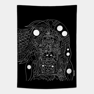 black spaceman ecopop Tapestry