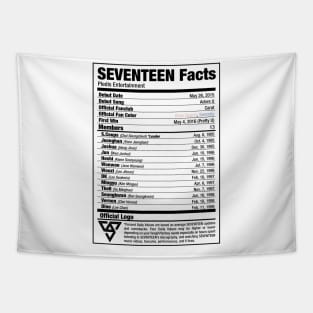 SEVENTEEN Nutritional Facts Tapestry