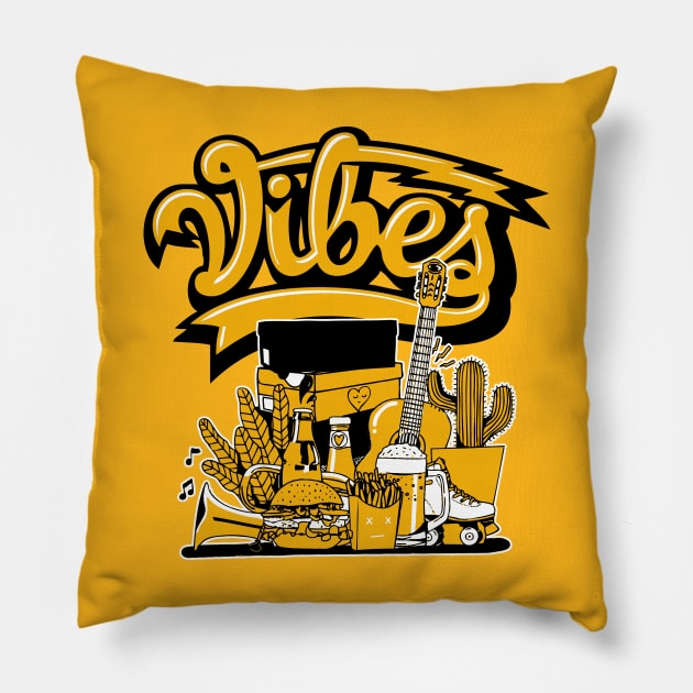Good Vibes Del Sol Pillow by funandgames